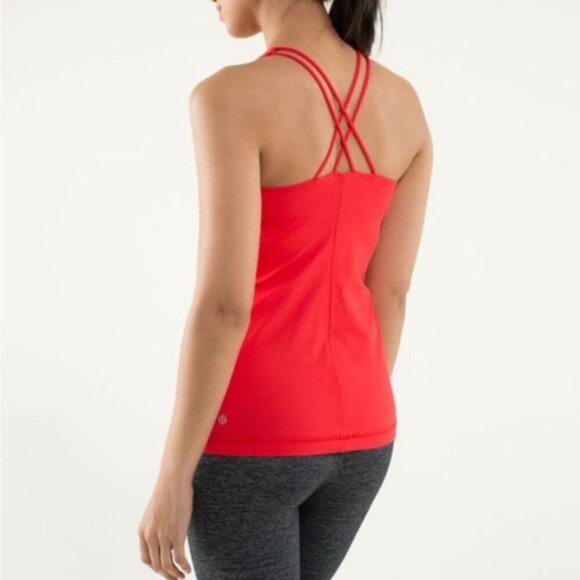 Lululemon Free To Be Tank Red Women's Red Tank Top Size 4 - Picture 2 of 10